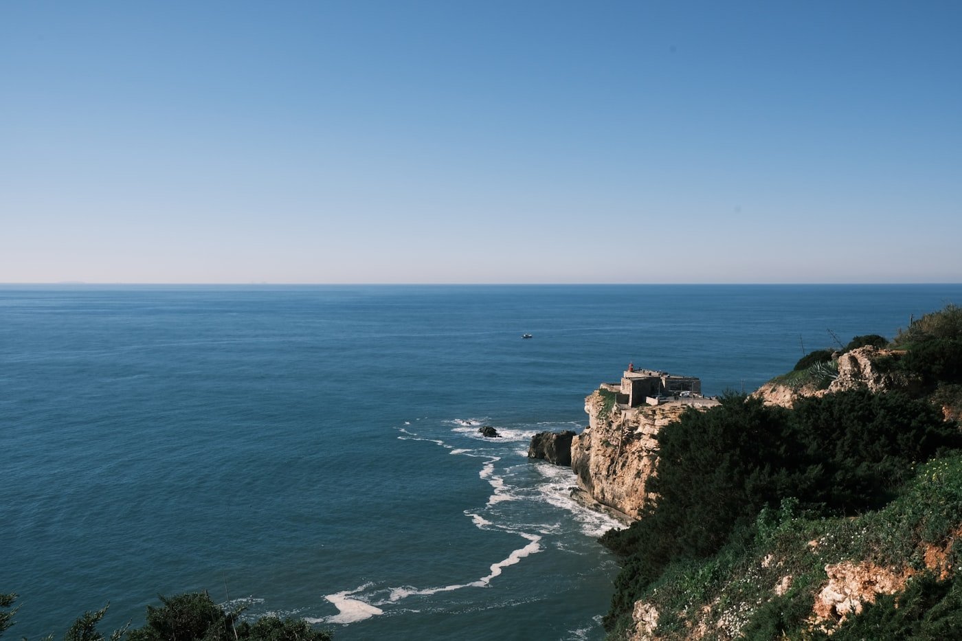 Coastal clifftop view over the ocean
