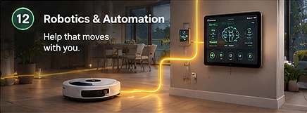 Robot vacuum working with the home system
